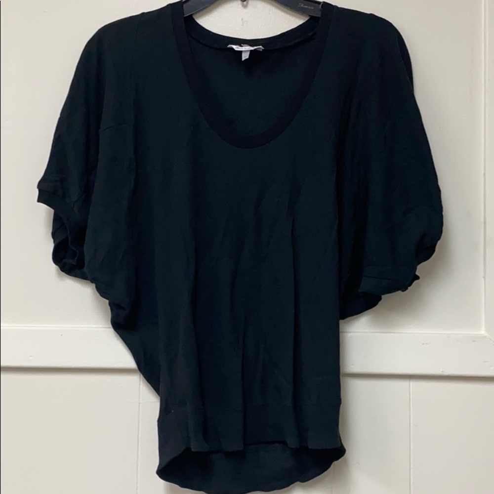 Italian 💯 Cotton Black Stretch Top Made in Italy 🇮🇹 NeverUsed